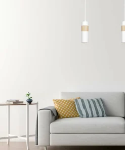 Cheap Sklep Kaja Pojedyncza biała lampa wisząca z drewnem 733/1 z serii AKA