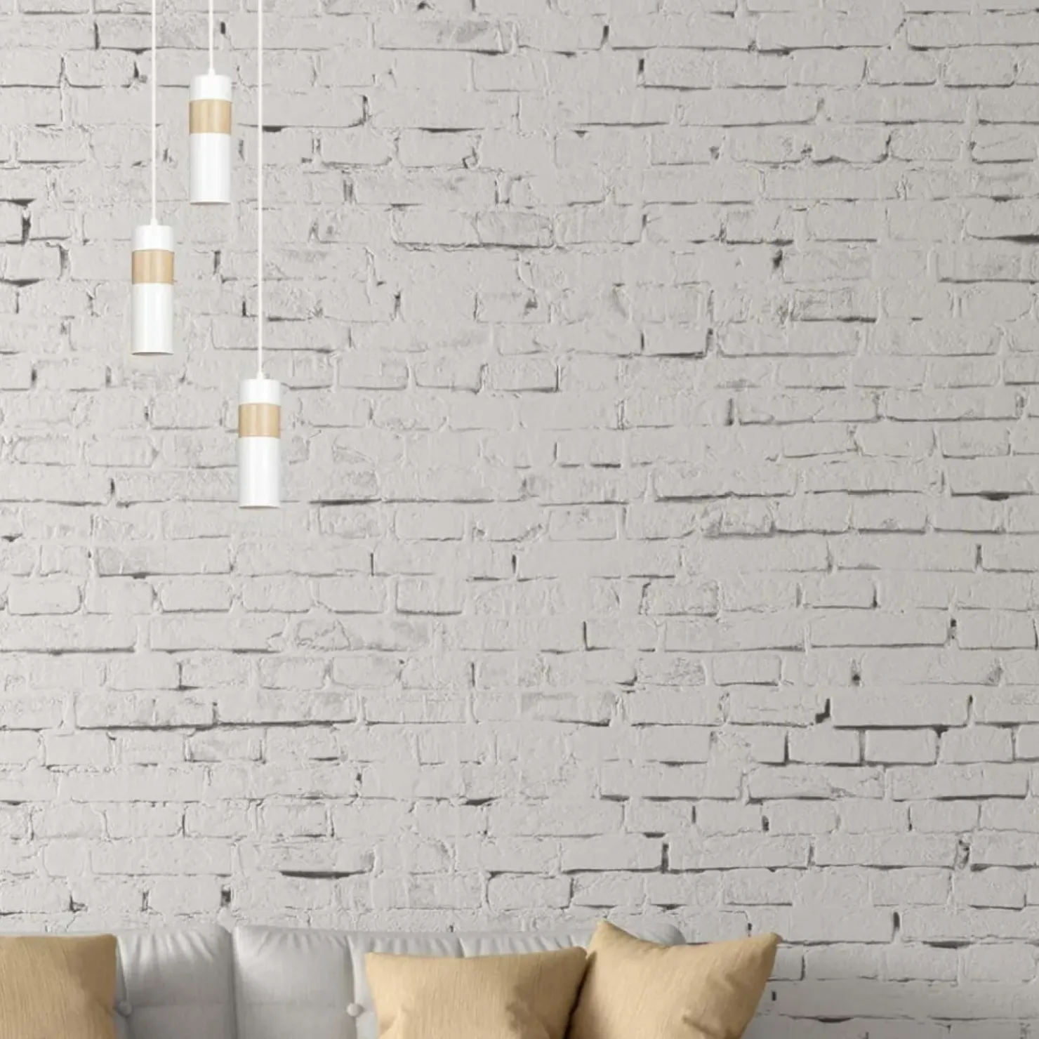 Cheap Sklep Kaja Pojedyncza biała lampa wisząca z drewnem 733/1 z serii AKA