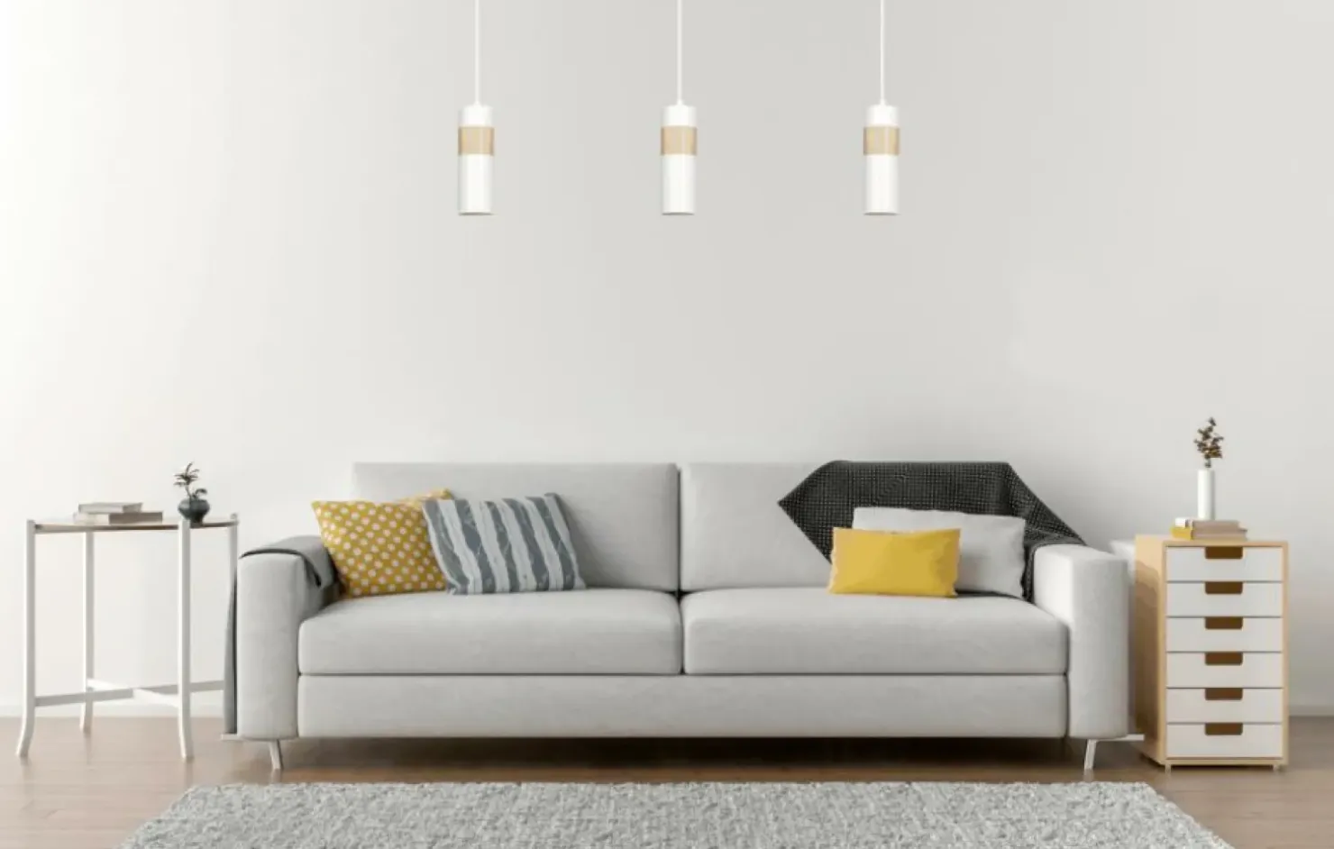 Cheap Sklep Kaja Pojedyncza biała lampa wisząca z drewnem 733/1 z serii AKA