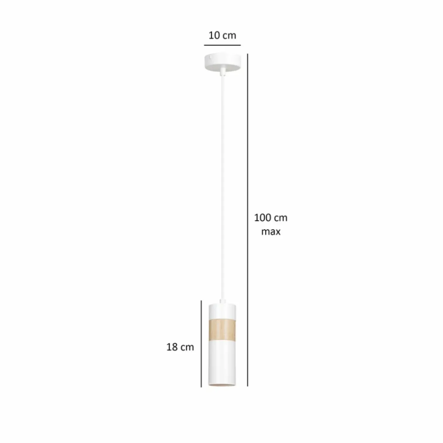 Cheap Sklep Kaja Pojedyncza biała lampa wisząca z drewnem 733/1 z serii AKA