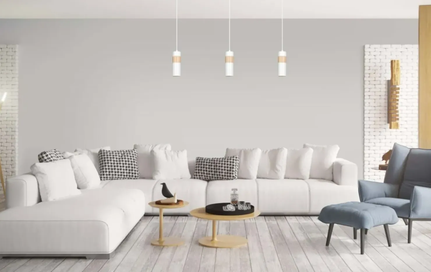 Cheap Sklep Kaja Pojedyncza biała lampa wisząca z drewnem 733/1 z serii AKA