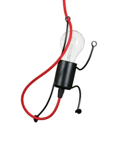 Discount Sklep Kaja Pojedyncza czerwona lampa wisząca na duży gwint 537/1 | Kaja czerwony