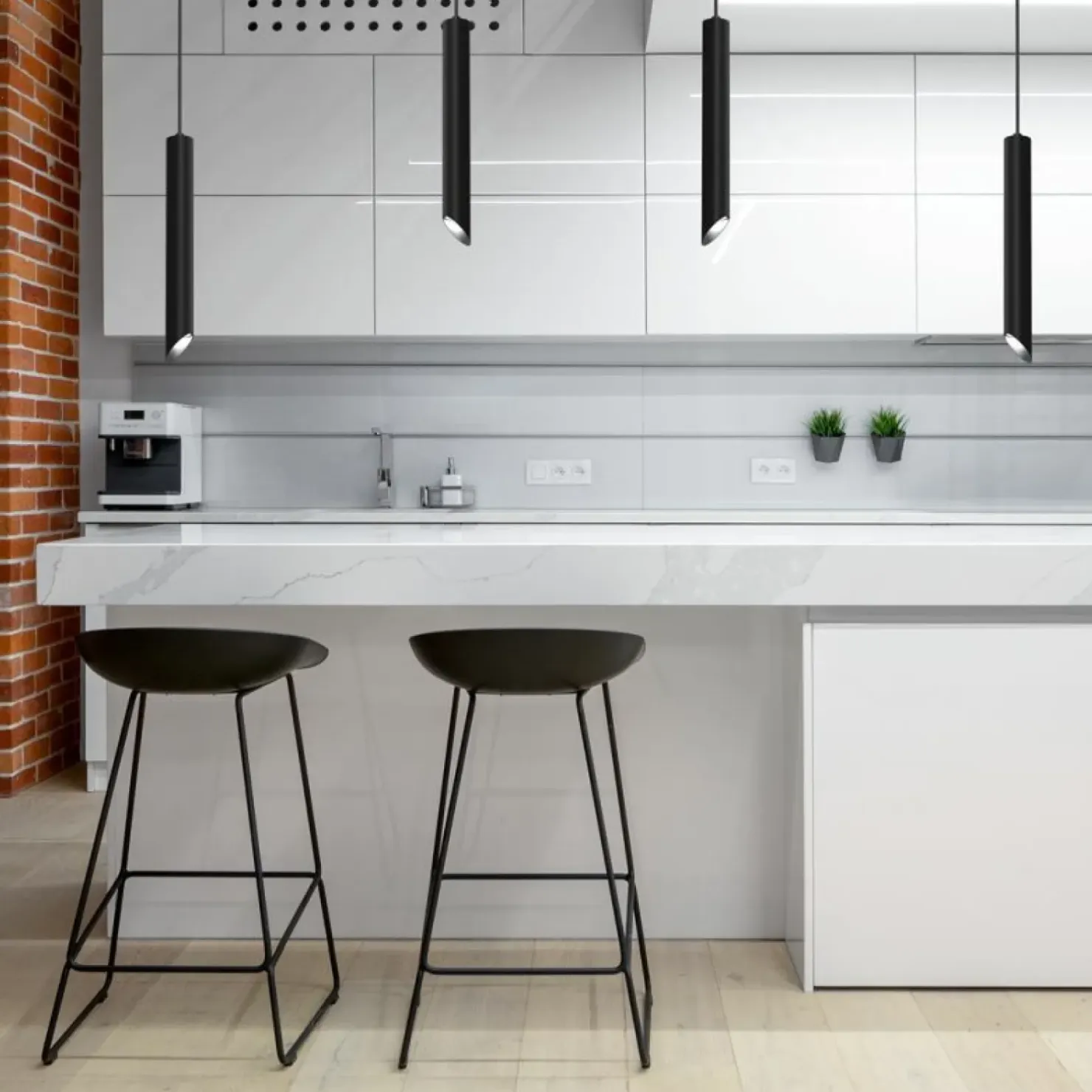 Outlet Sklep Kaja Pojedyncza, industrialna lampa wisząca tuba MLP8828 CORTE | Kaja