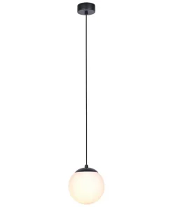 Discount Sklep Kaja Pojedyncza lampa czarna wisząca klosz 14 cm K-4920 | Kaja Oświetlenie