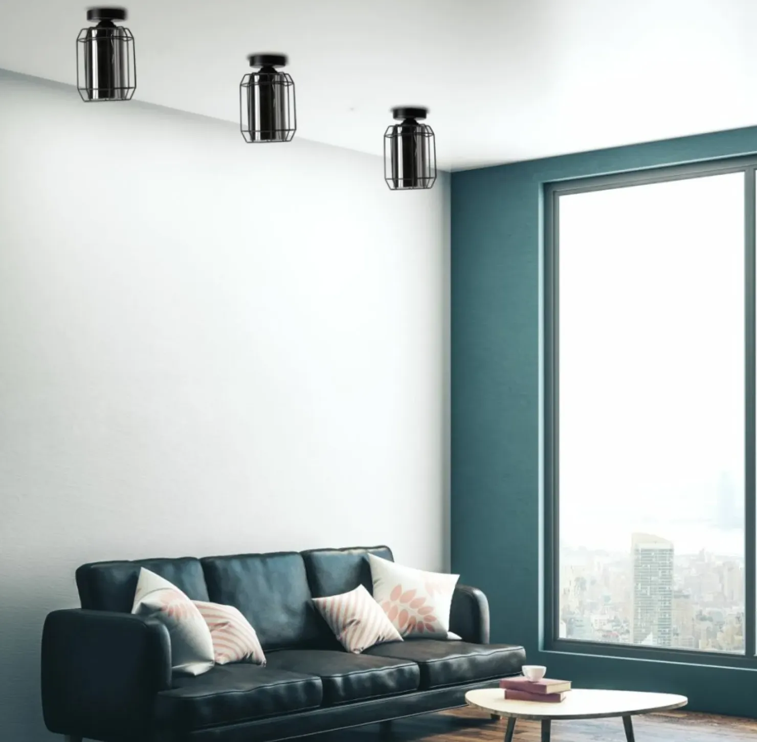 Pojedyncza lampa natynkowa z dymionym kloszem 31-08404 z serii JONERA*Sklep Kaja New
