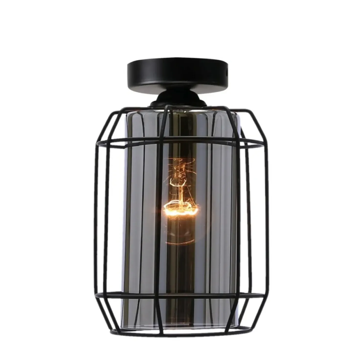 Pojedyncza lampa natynkowa z dymionym kloszem 31-08404 z serii JONERA*Sklep Kaja New