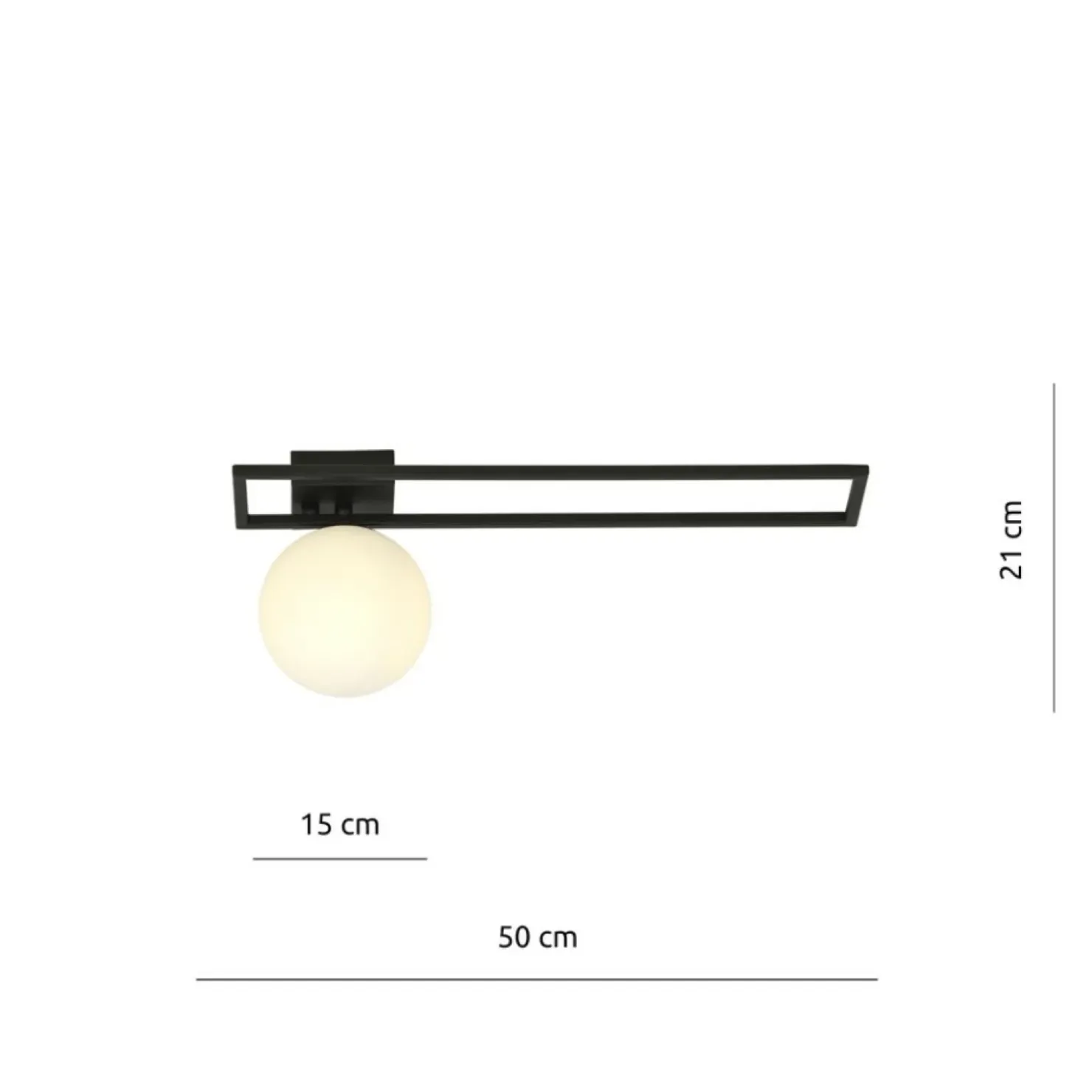 Sale Sklep Kaja Pojedyncza lampa sufitowa z metalową ramką 1130/1C IMAGO | Kaja