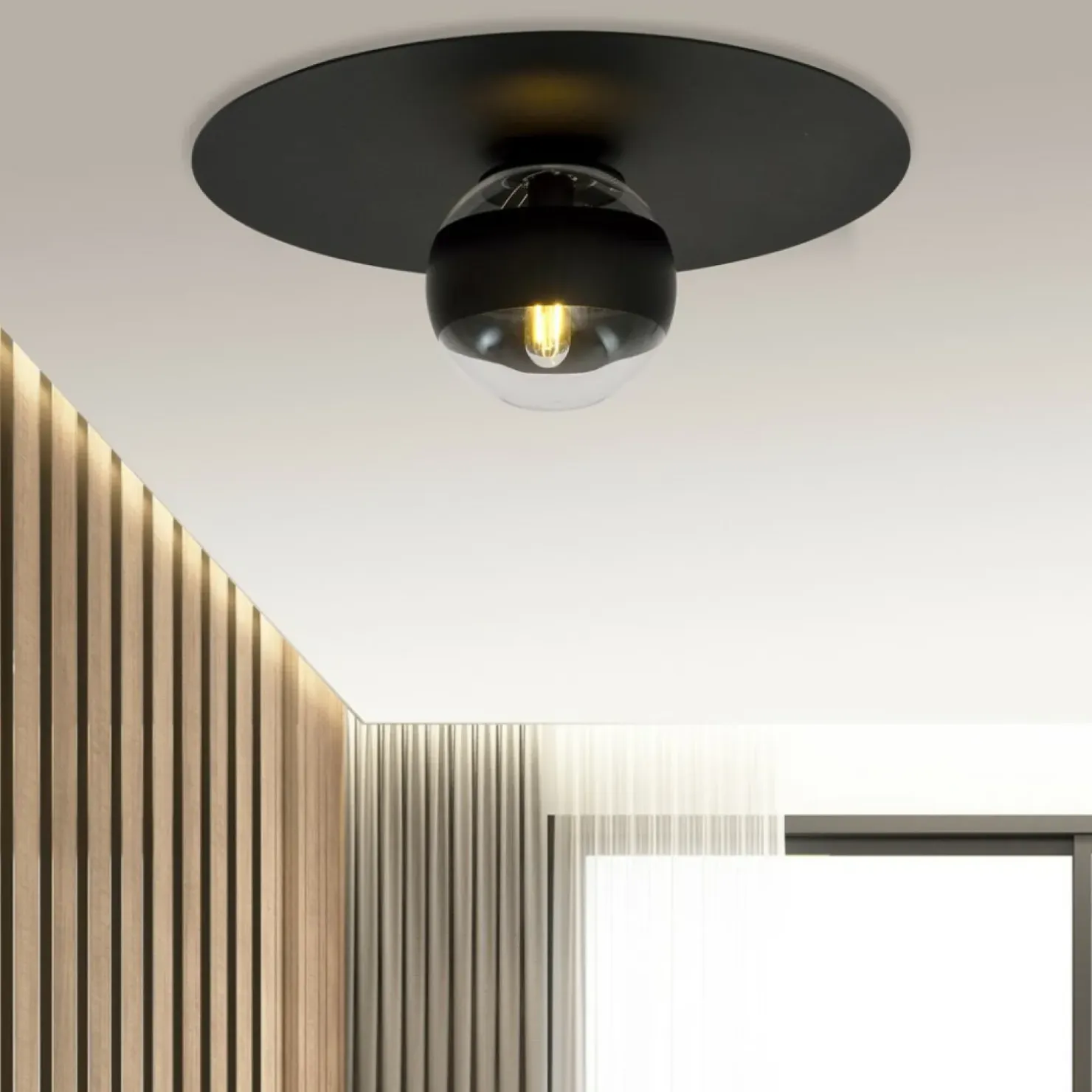Fashion Sklep Kaja Pojedyncza lampa sufitowa z ozdobnym kloszem 1129/1 SOLAR | Kaja