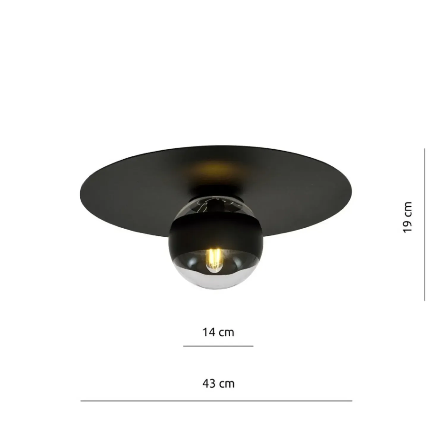 Fashion Sklep Kaja Pojedyncza lampa sufitowa z ozdobnym kloszem 1129/1 SOLAR | Kaja