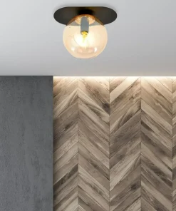Pojedyncza lampa sufitowa z ciepłym kloszem 1120/1 PLAZA | Kaja*Sklep Kaja Clearance