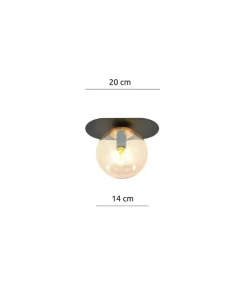 Pojedyncza lampa sufitowa z ciepłym kloszem 1120/1 PLAZA | Kaja*Sklep Kaja Clearance