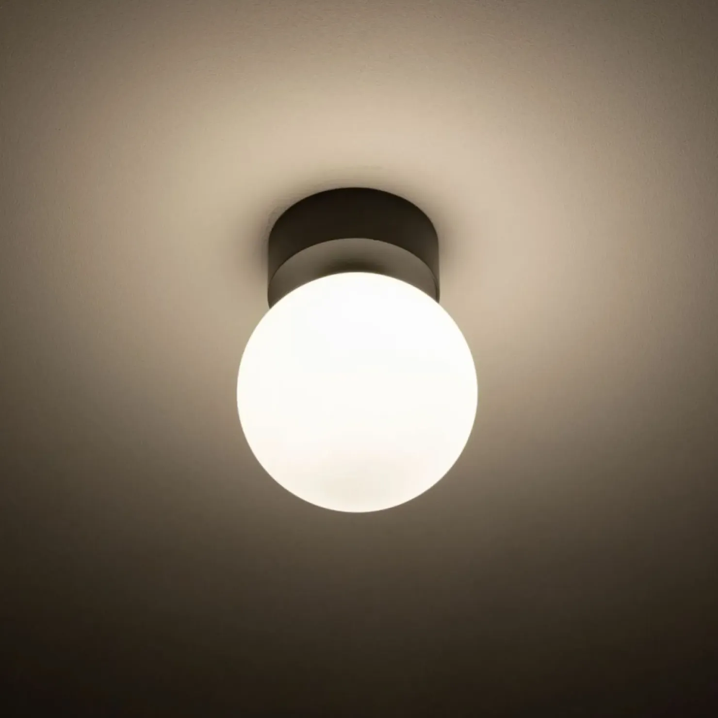 Pojedyncza lampa sufitowa z okrągłym kloszem 10302 KIER | Kaja*Sklep Kaja New