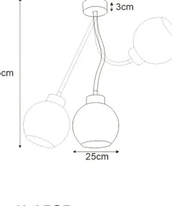 Pojedyncza lampa sufitowo-ścienna z kloszem K-1585 MELO | Kaja*Sklep Kaja Store