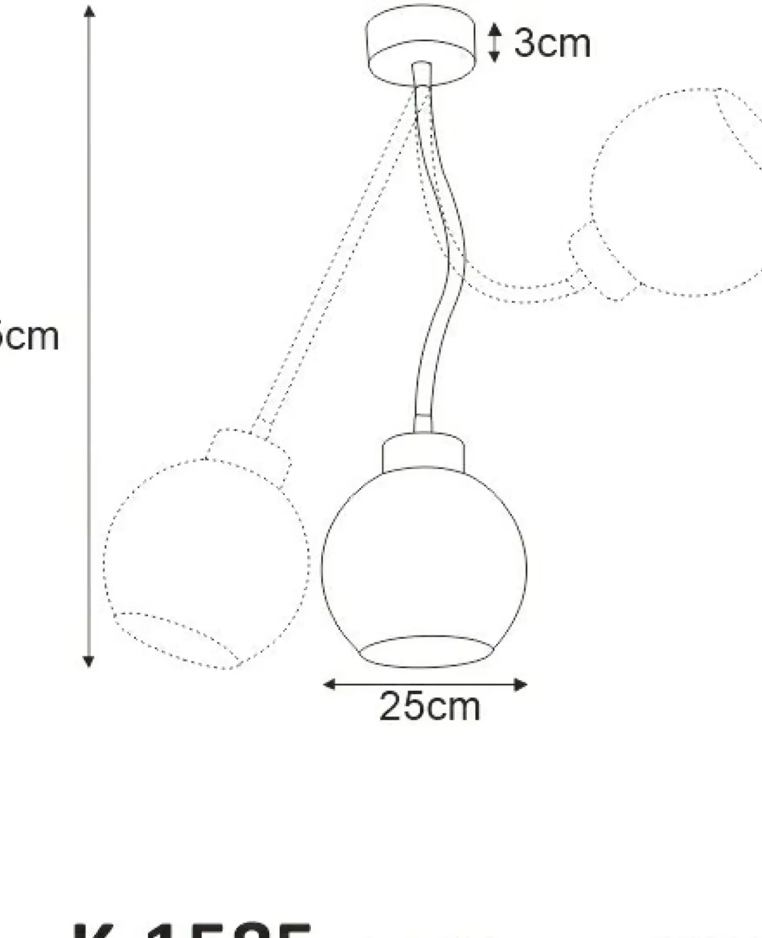 Pojedyncza lampa sufitowo-ścienna z kloszem K-1585 MELO | Kaja*Sklep Kaja Store