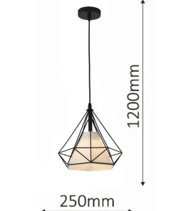 Hot Sklep Kaja Pojedyncza lampa wisząca do jadalni LP-076/1P BK NOLA | Kaja