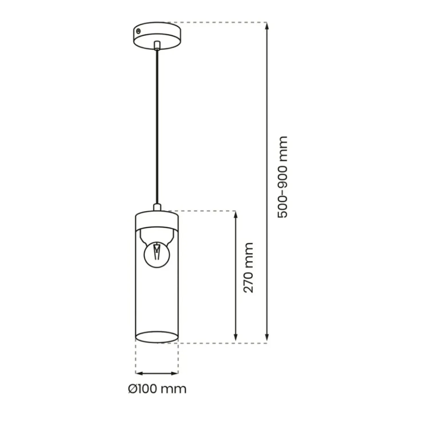 Flash Sale Sklep Kaja Pojedyncza lampa wisząca, klosz w kształcie tuby MLP8664 z serii ELICA | Kaja Oś