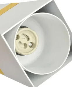 Outlet Sklep Kaja Pojedyncza lampa wisząca w kolorze bieli i złota MLP6275 z serii VIDAR | Kaja Oś