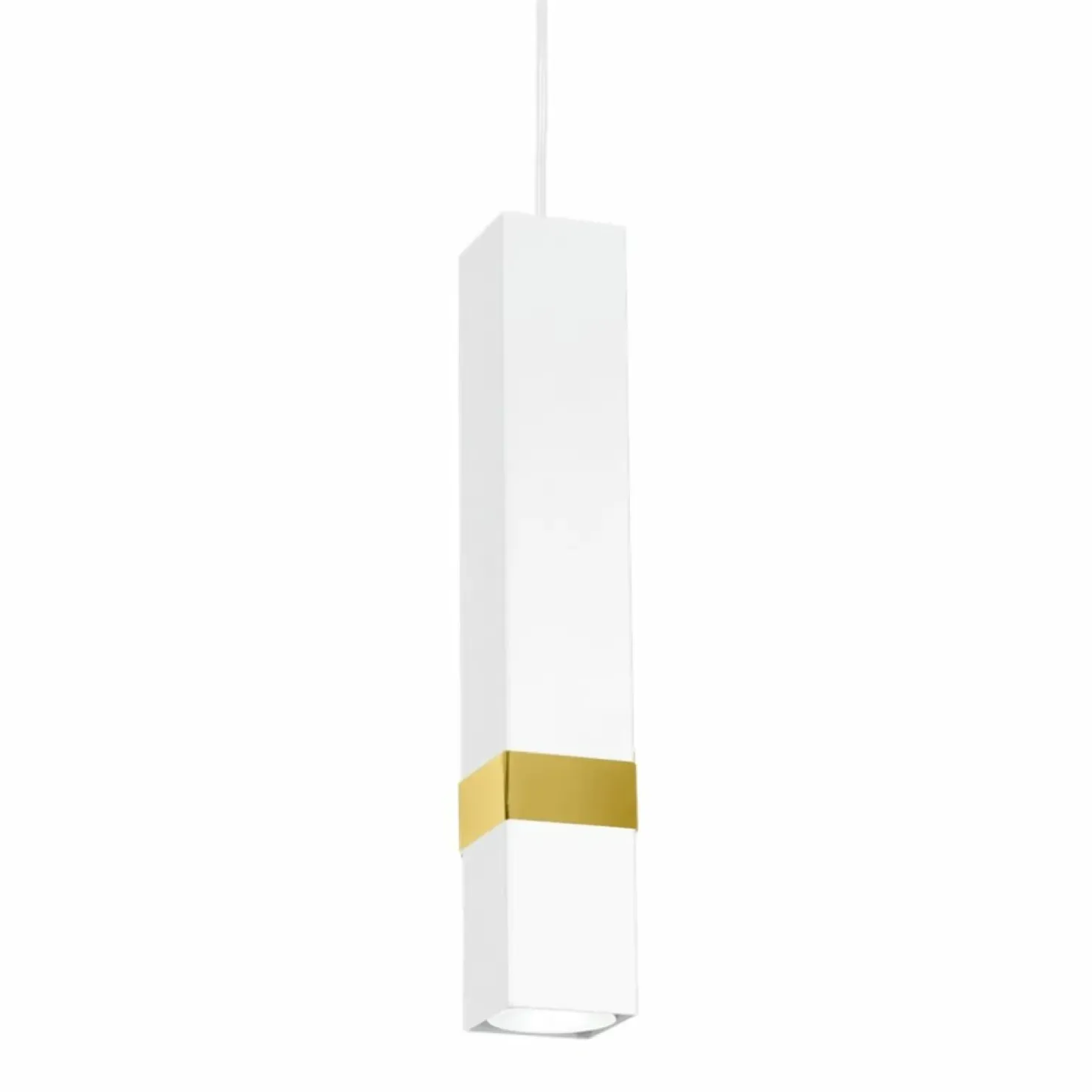 Outlet Sklep Kaja Pojedyncza lampa wisząca w kolorze bieli i złota MLP6275 z serii VIDAR | Kaja Oś