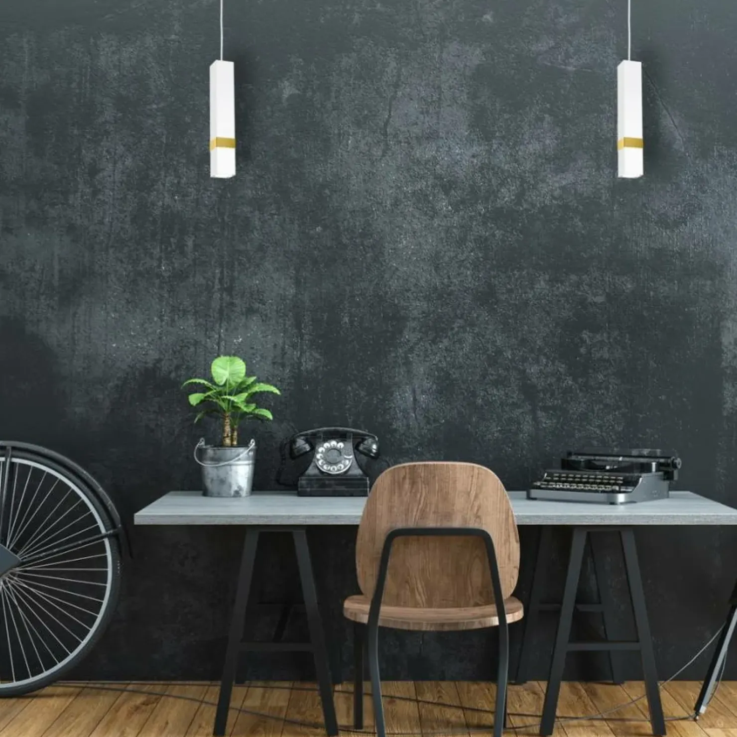 Outlet Sklep Kaja Pojedyncza lampa wisząca w kolorze bieli i złota MLP6275 z serii VIDAR | Kaja Oś