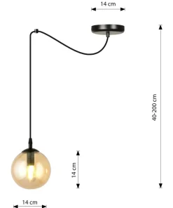 Hot Sklep Kaja Pojedyncza lampa wisząca w kolorze miodowym 938/1 | Kaja Oświetlenie
