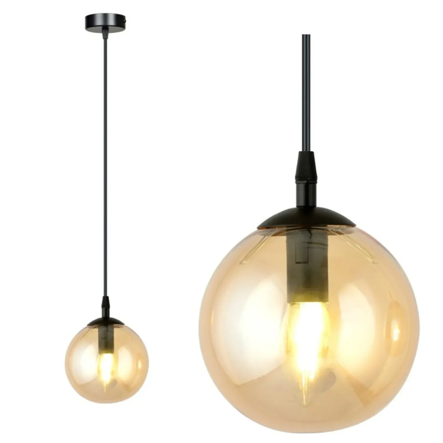 Best Sale Sklep Kaja Pojedyncza lampa wisząca z miodowym kloszem 713/1 | Kaja Oświetlenie