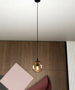 Best Sale Sklep Kaja Pojedyncza lampa wisząca z miodowym kloszem 713/1 | Kaja Oświetlenie