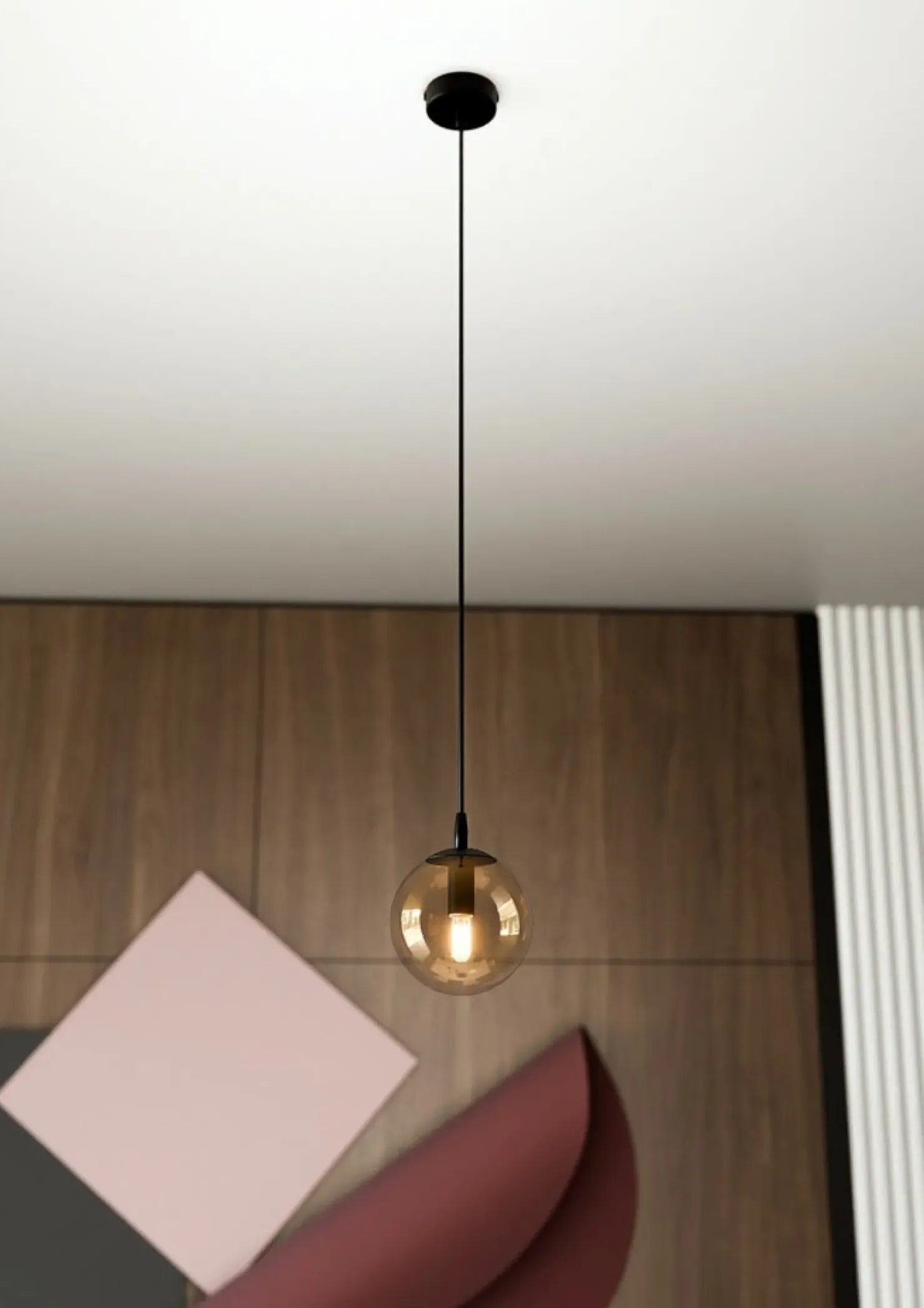 Best Sale Sklep Kaja Pojedyncza lampa wisząca z miodowym kloszem 713/1 | Kaja Oświetlenie