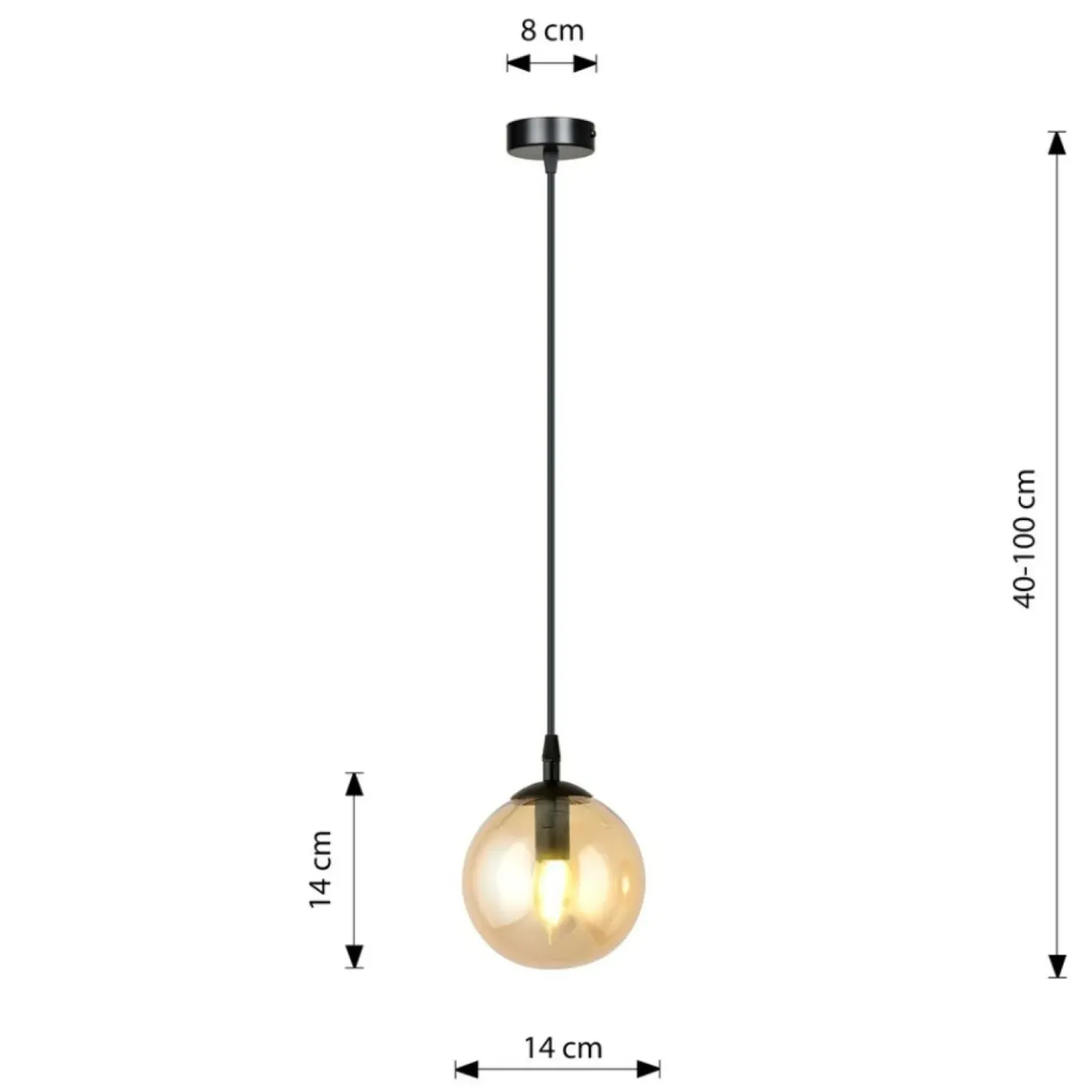 Best Sale Sklep Kaja Pojedyncza lampa wisząca z miodowym kloszem 713/1 | Kaja Oświetlenie