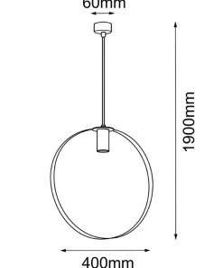 Sale Sklep Kaja Pojedyncza lampa wisząca z obręczą ⌀40cm ANT 5151 ORTIGA | Kaja