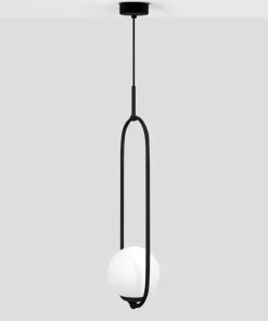 Store Sklep Kaja Pojedyncza lampa wisząca z białym kloszem K-5100 z serii PARVA | Kaja