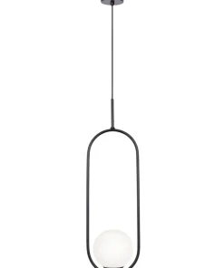 Store Sklep Kaja Pojedyncza lampa wisząca z białym kloszem K-5100 z serii PARVA | Kaja