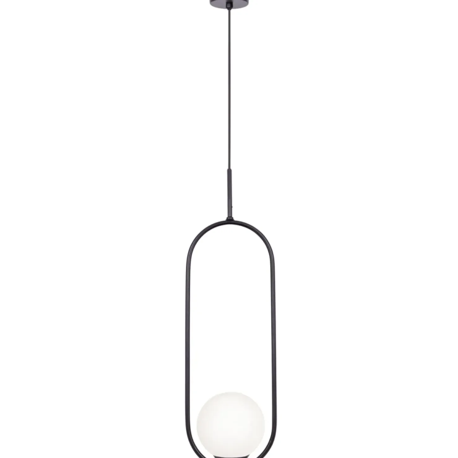 Store Sklep Kaja Pojedyncza lampa wisząca z białym kloszem K-5100 z serii PARVA | Kaja
