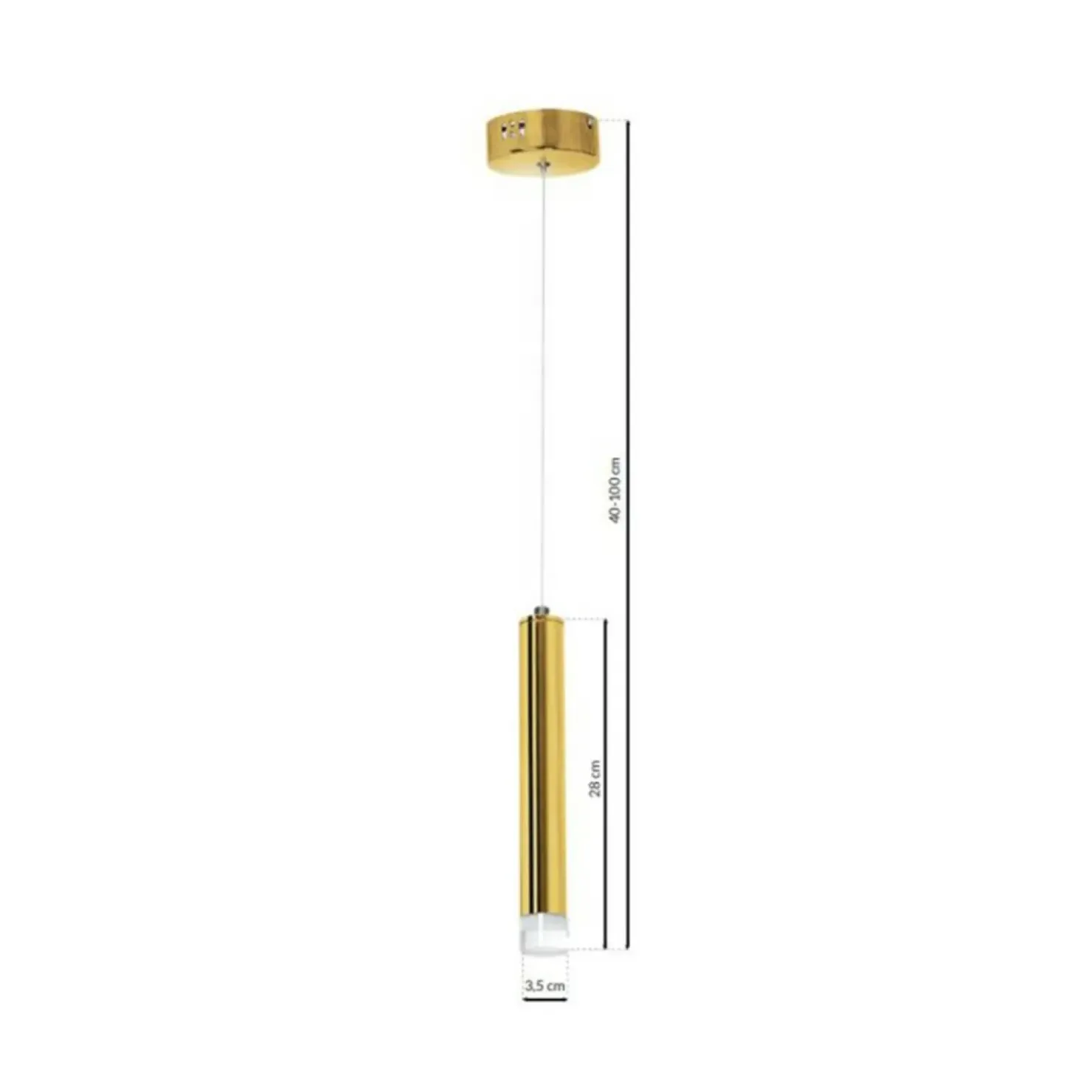 Best Sale Sklep Kaja Pojedyncza lampa wisząca, złota, ledowa tuba ML5713 z serii GOLDIE | Kaja Oświet