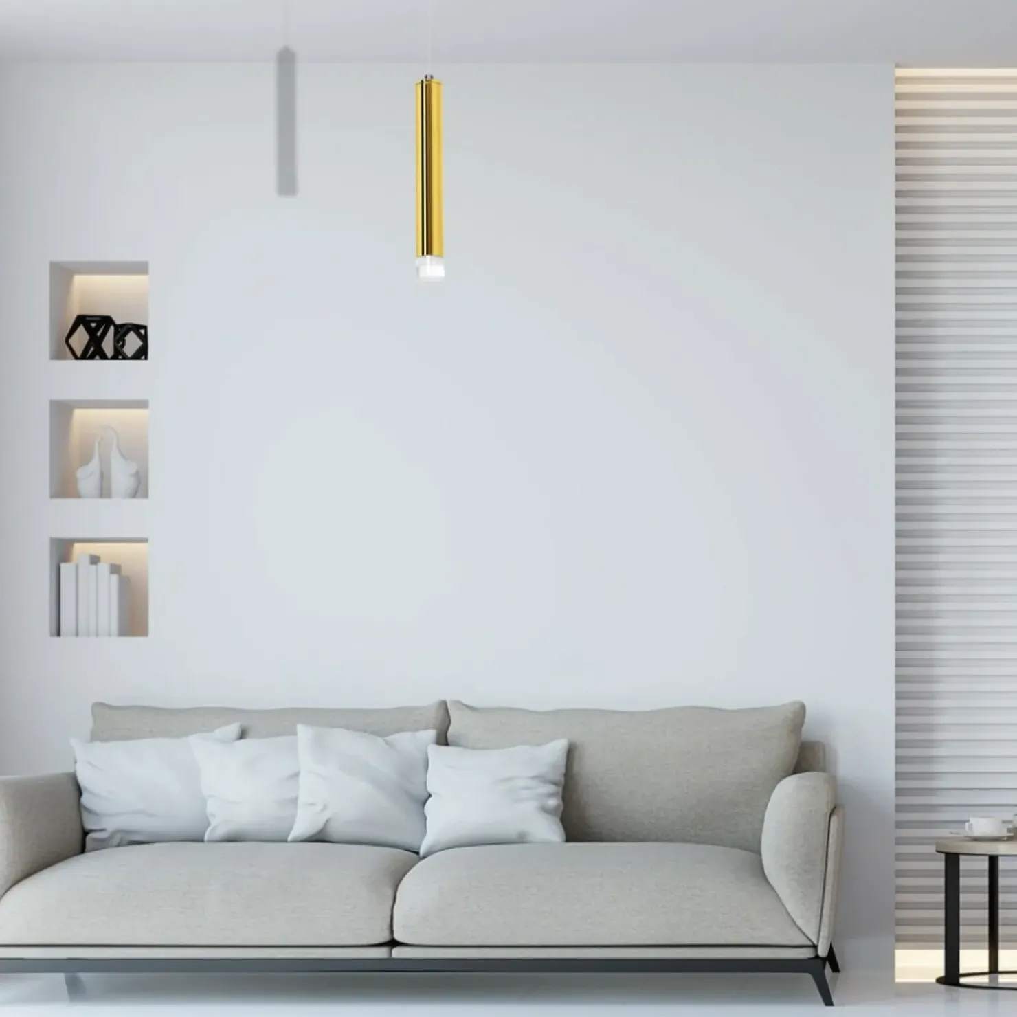 Best Sale Sklep Kaja Pojedyncza lampa wisząca, złota, ledowa tuba ML5713 z serii GOLDIE | Kaja Oświet