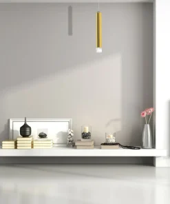 Best Sale Sklep Kaja Pojedyncza lampa wisząca, złota, ledowa tuba ML5713 z serii GOLDIE | Kaja Oświet
