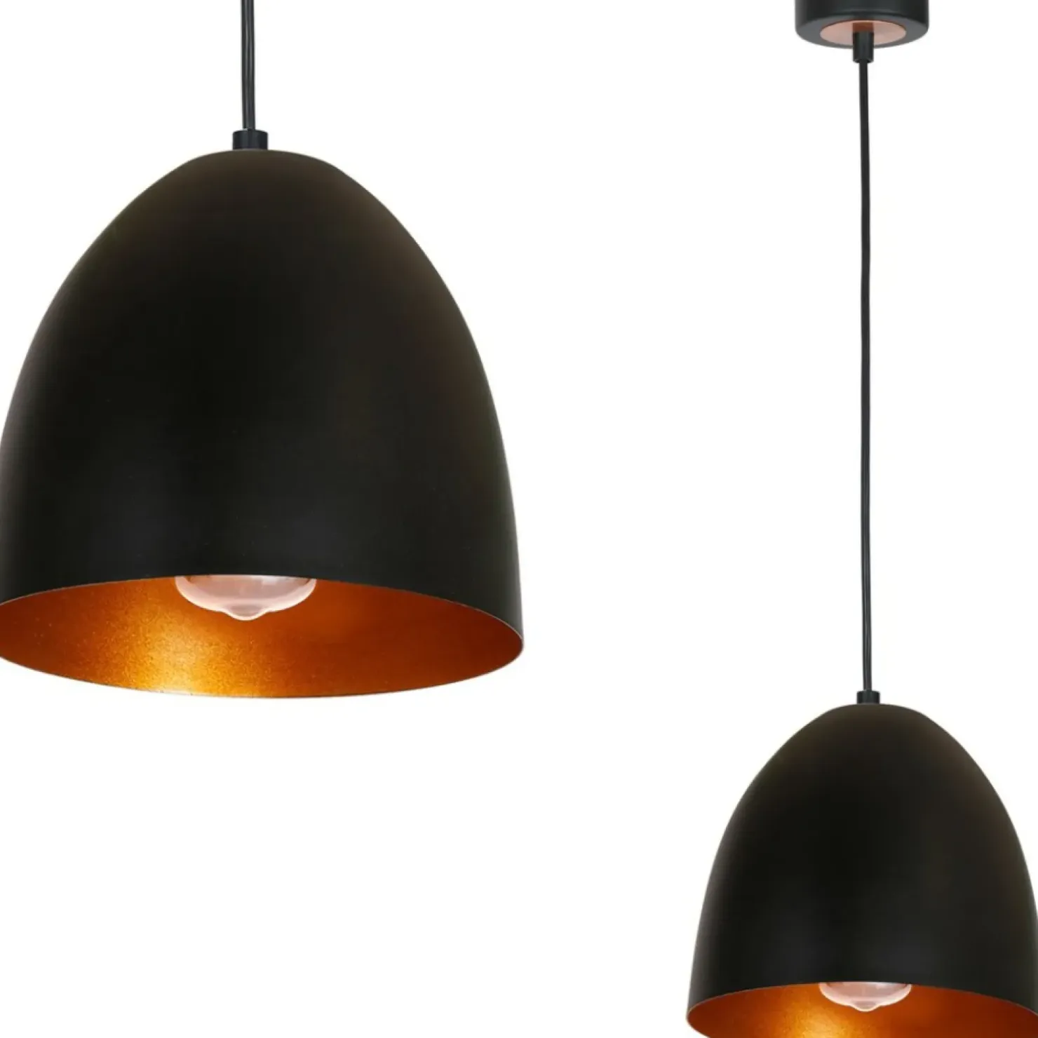 Hot Sklep Kaja Pojedyncza lampa wisząca z czarnym kloszem MLP5587 z serii VEGAS | Kaja Oświetle