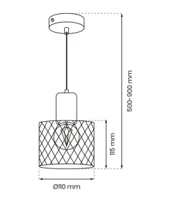 Hot Sklep Kaja Pojedyncza lampa wisząca z drucinym kloszem MLP8559 z serii SOBRESA | Kaja Oświe