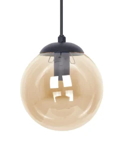 Sale Sklep Kaja Pojedyncza lampa z bursztynowym kloszem K-5160 z serii DELTA | Kaja