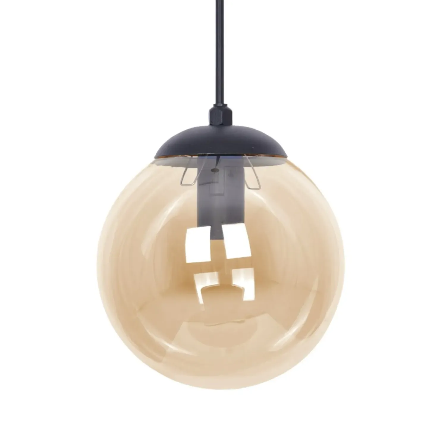 Sale Sklep Kaja Pojedyncza lampa z bursztynowym kloszem K-5160 z serii DELTA | Kaja