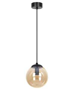 Sale Sklep Kaja Pojedyncza lampa z bursztynowym kloszem K-5160 z serii DELTA | Kaja