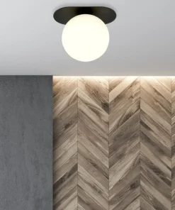 Pojedyncza oprawa natynkowa z białym kloszem 1118/1 PLAZA | Kaja*Sklep Kaja Best