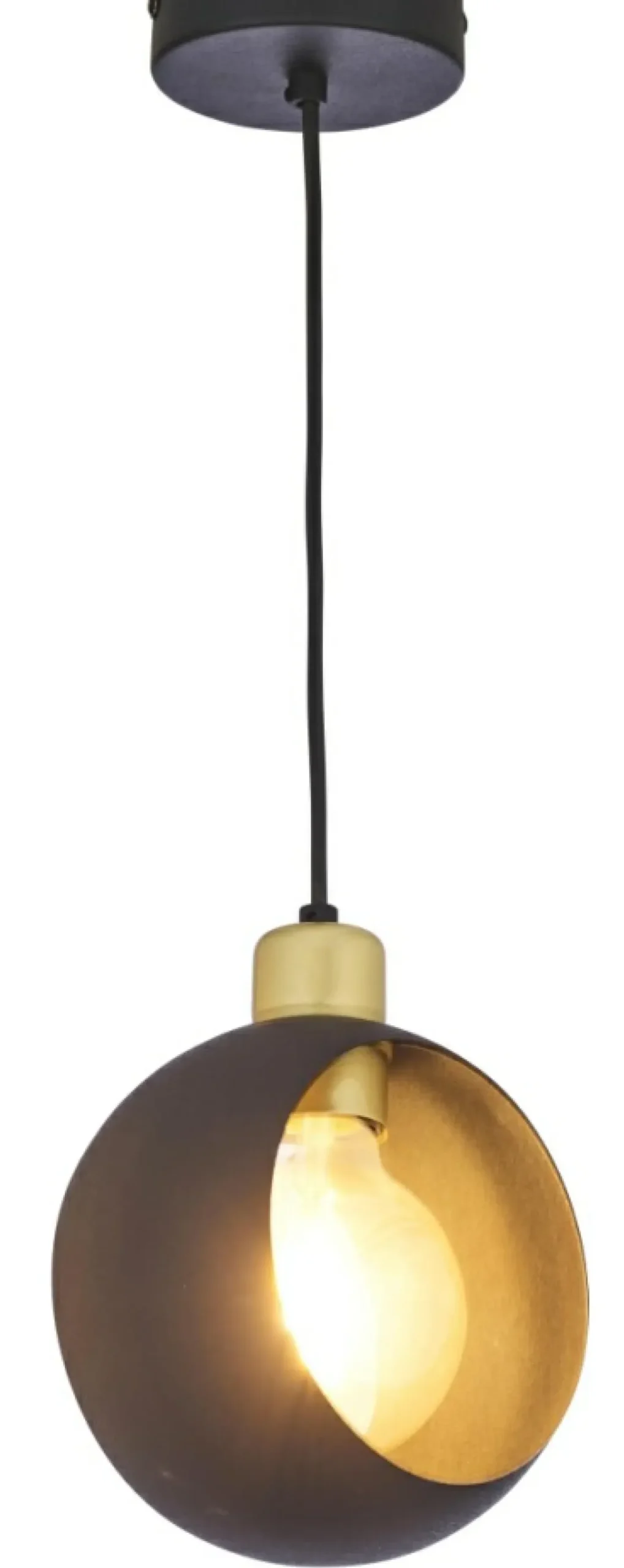 Sale Sklep Kaja Pojedynczy czarno-złoty zwis TK 2751 CYKLOP BLACK | Kaja Oświetlenie