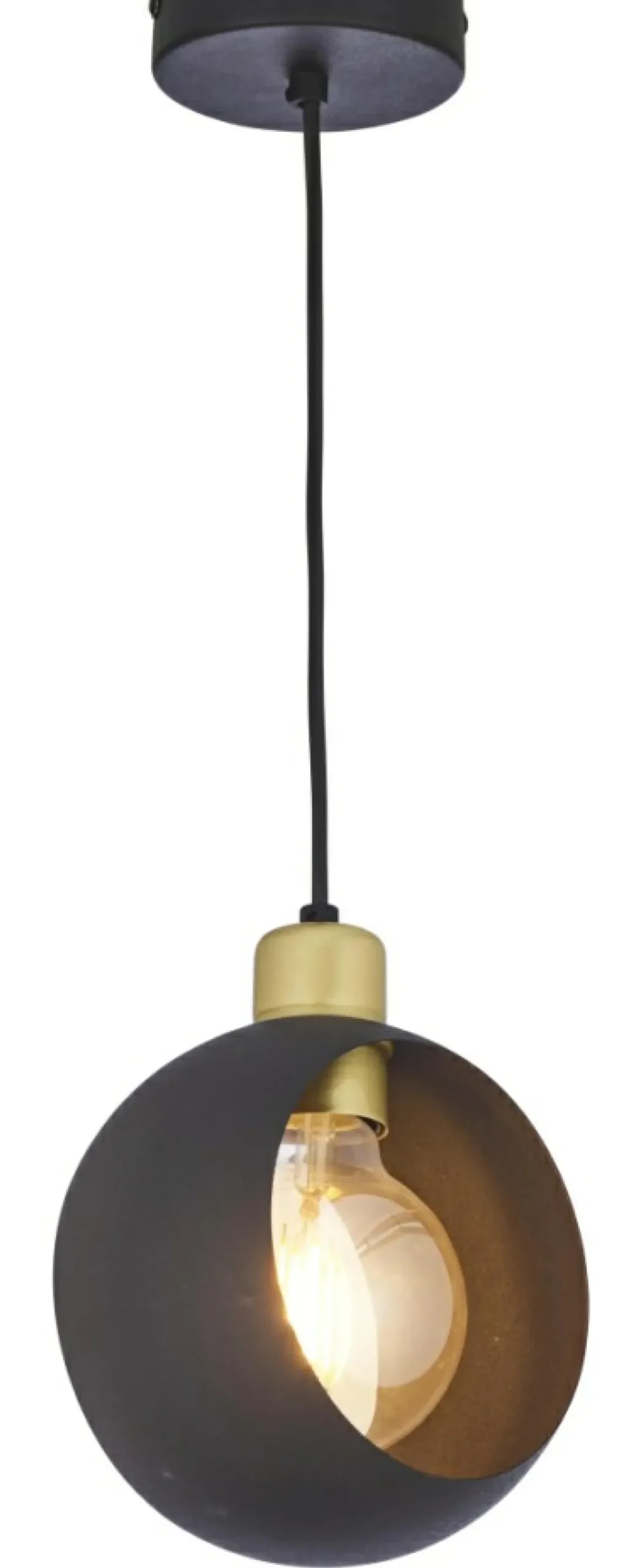 Sale Sklep Kaja Pojedynczy czarno-złoty zwis TK 2751 CYKLOP BLACK | Kaja Oświetlenie