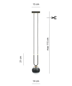 Cheap Sklep Kaja Pojedynczy, estetyczny zwis z ozdobnym kloszem 1113/1 GLAM | Kaja