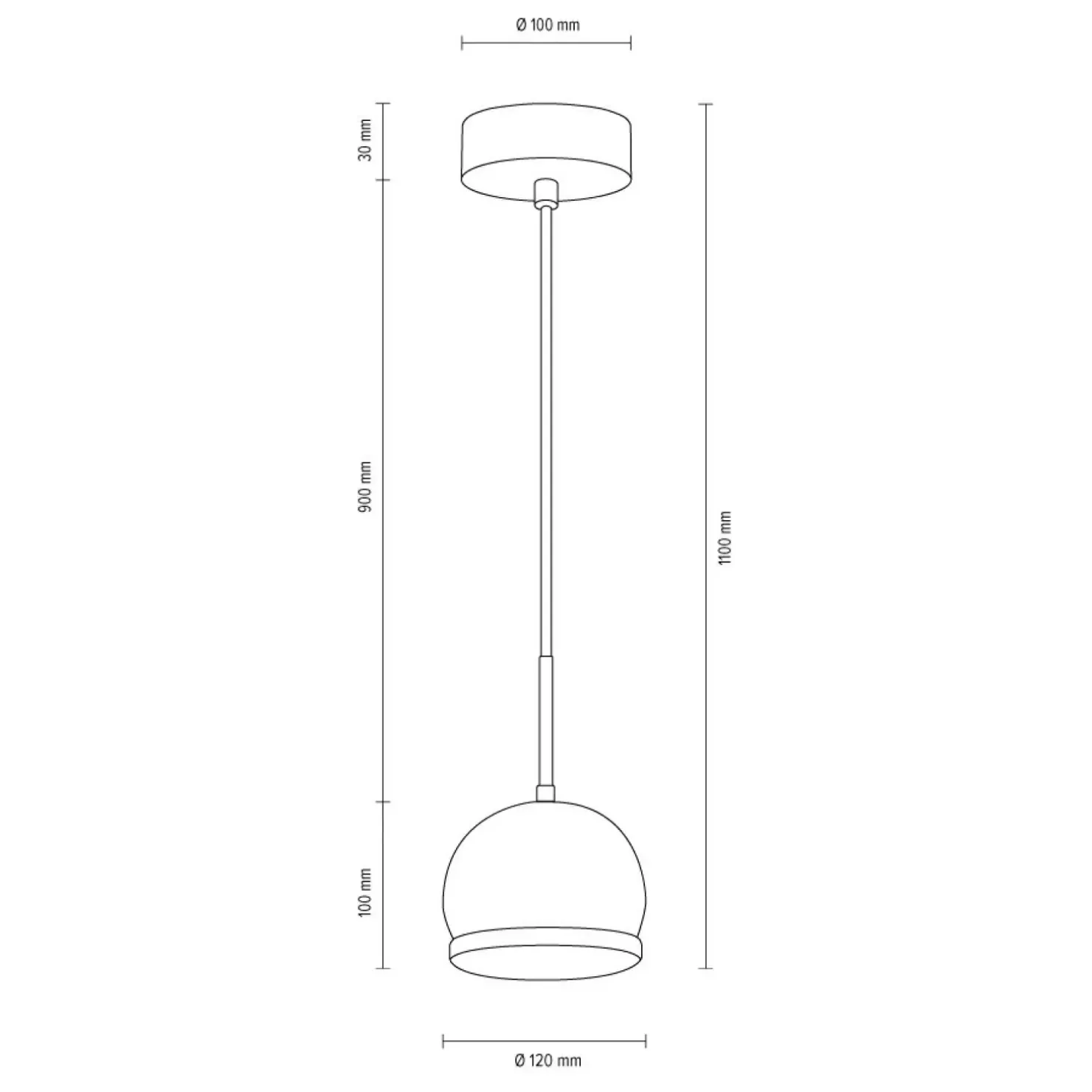 Best Sale Sklep Kaja Pojedynczy zwis na dębowej podstawie 5143174 BALL WOOD | Kaja