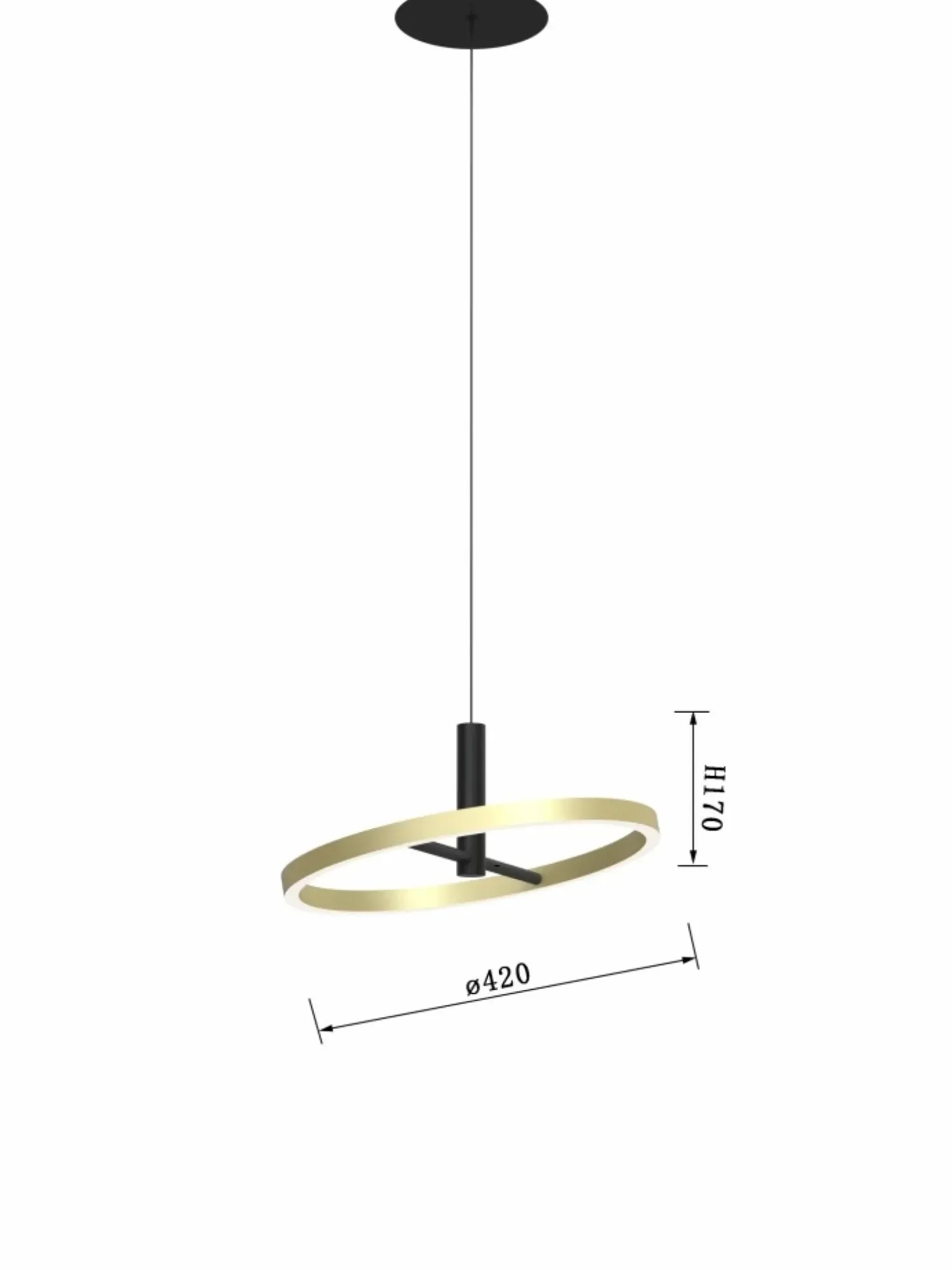 Discount Sklep Kaja Pojedynczy zwis z ledową obręczą, nad stół WF 6016-104L BREST | Kaja