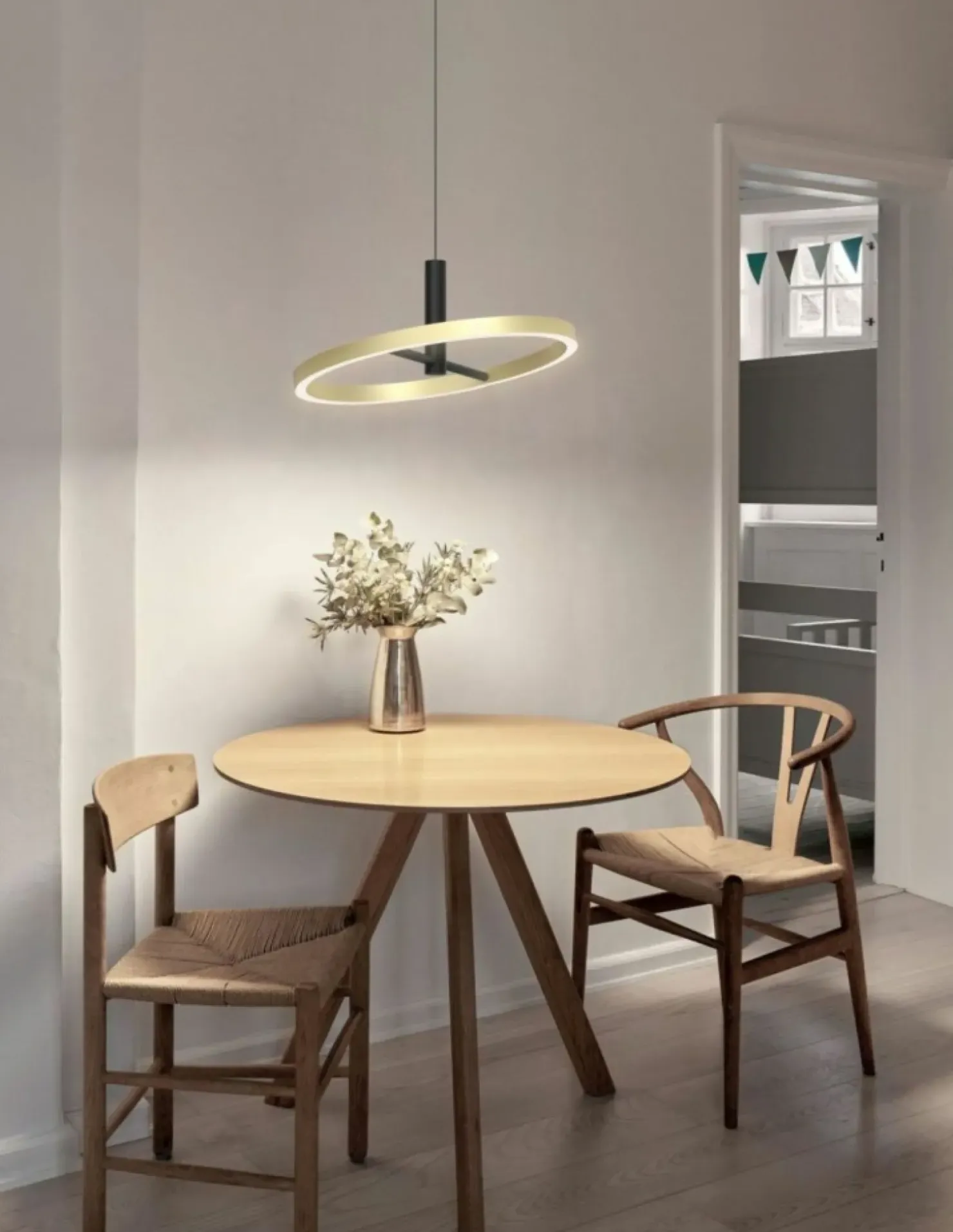 Discount Sklep Kaja Pojedynczy zwis z ledową obręczą, nad stół WF 6016-104L BREST | Kaja