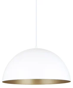 New Sklep Kaja Półokrągła, biało-złota lampa wisząca do kuchni A8001XL-WH – VELA