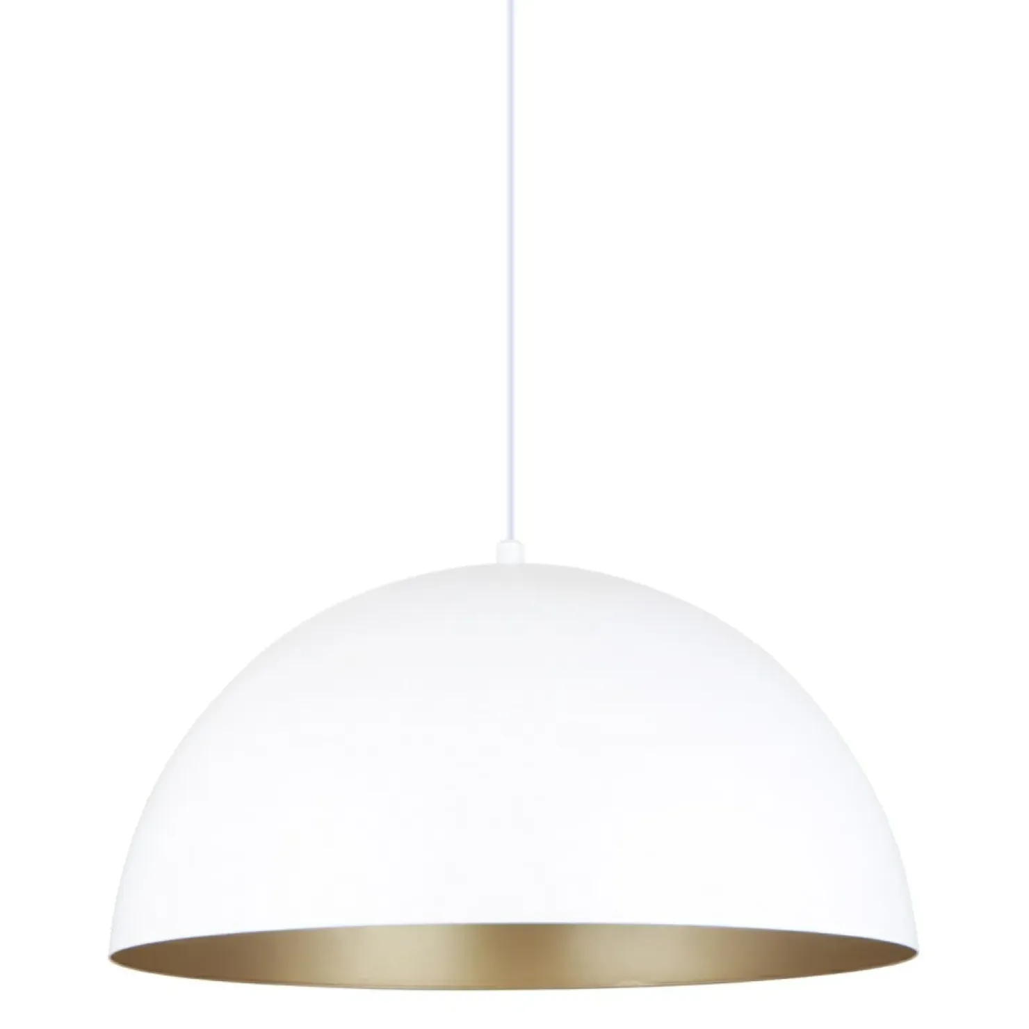 New Sklep Kaja Półokrągła, biało-złota lampa wisząca do kuchni A8001XL-WH – VELA