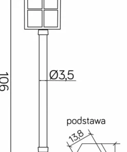 Ponad metrowa lampa ogrodowa, ozdobna K 5002/2/KW z serii WENECJA | Kaja Oświetl*Sklep Kaja Online